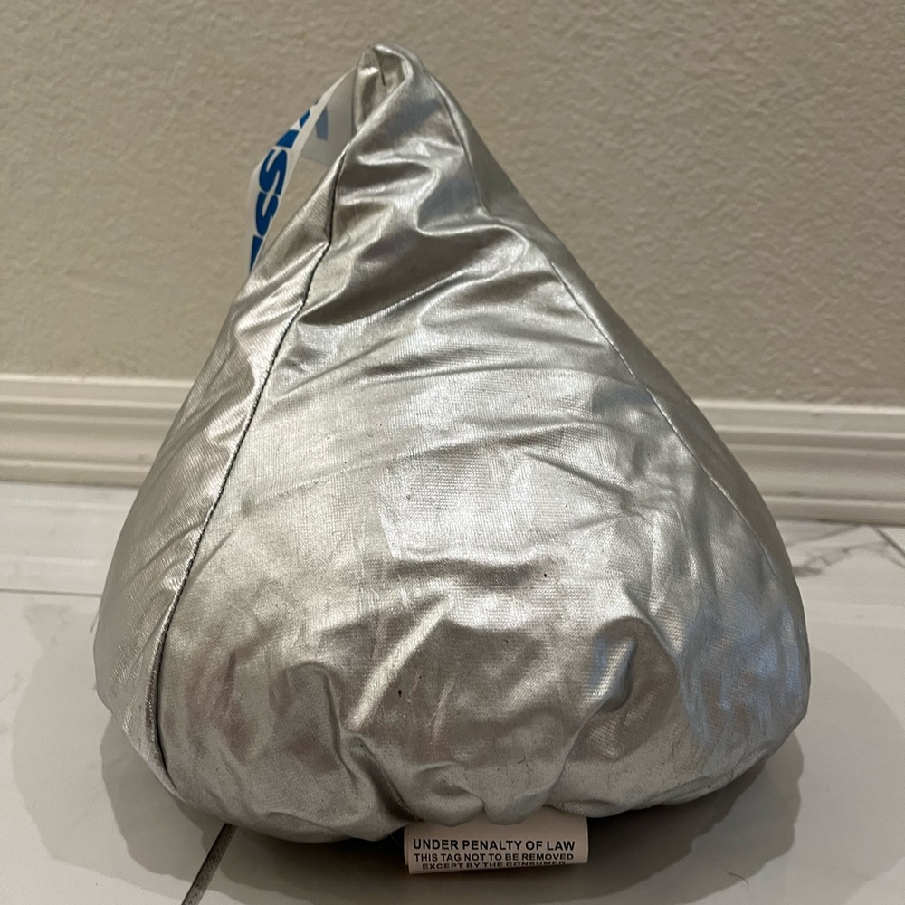 Silver Metallic Decorative Stuffed Toy Pillow - Hershey’s Kiss.